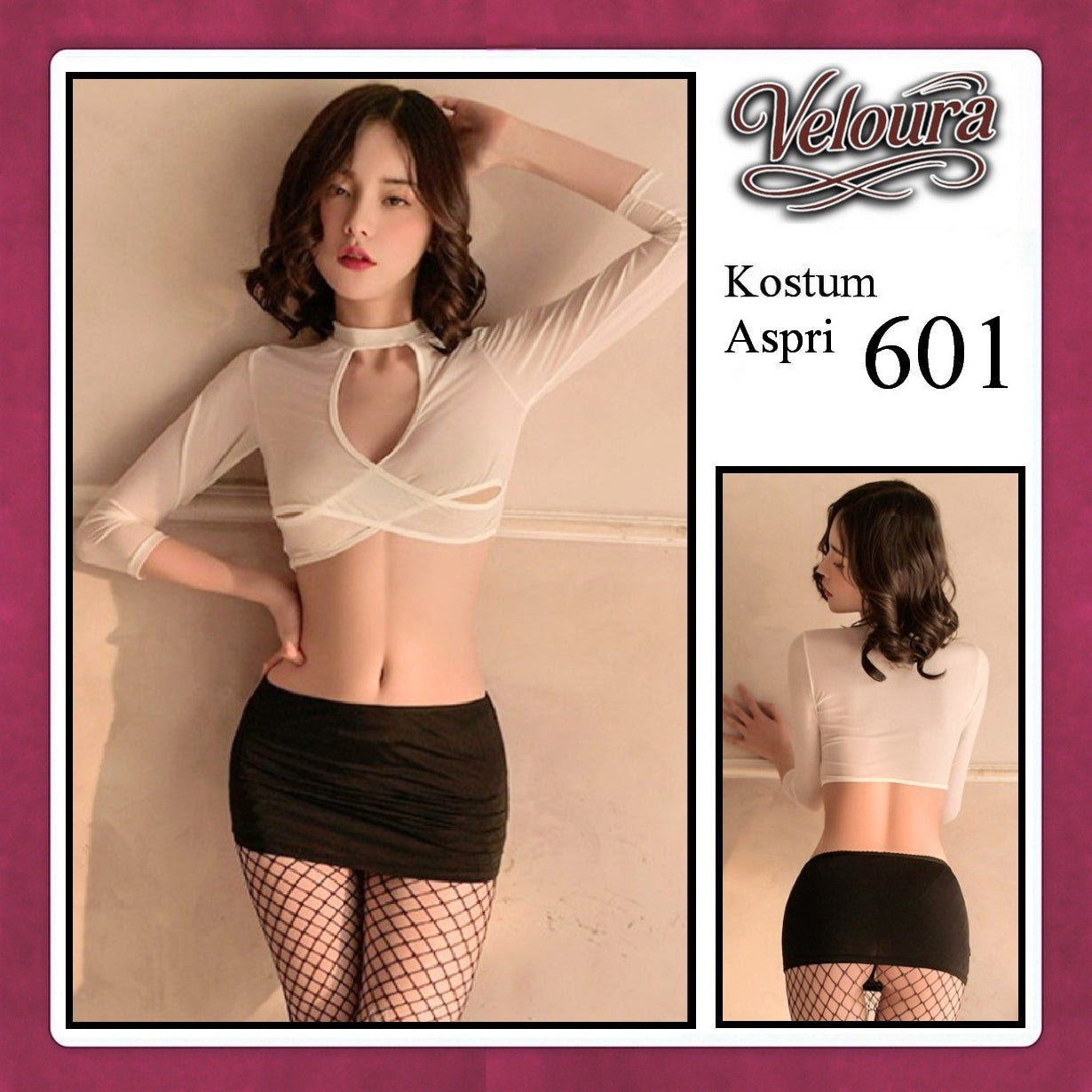 Veloura Pakaian Sexy Lingerie Wanita dan Cosplay Seksi Asisten Pribadi 601