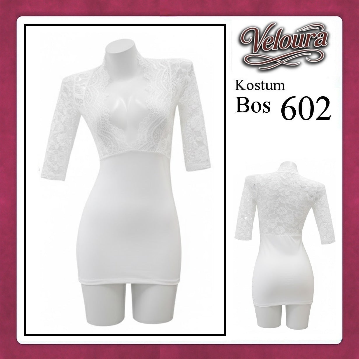 Veloura Boss Lady Cosplay Set - Lingerie Kostum Atasan Crop & Rok Mini Seksi 602