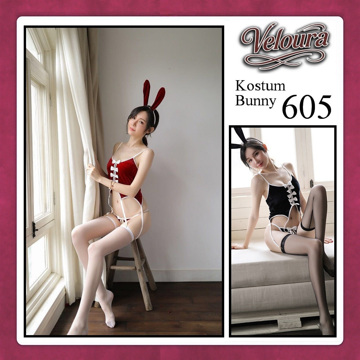 Veloura Rabbit Cosplay Set - Lingerie Kostum Polwan Seksi Playful Bunny 605