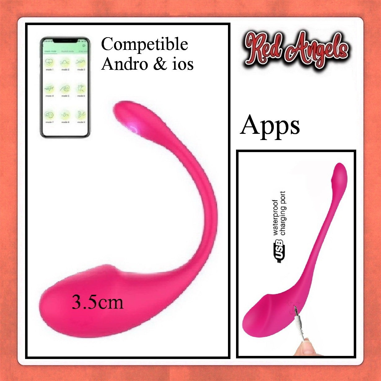 Red Angels Vibrator Flamingo APP Charge