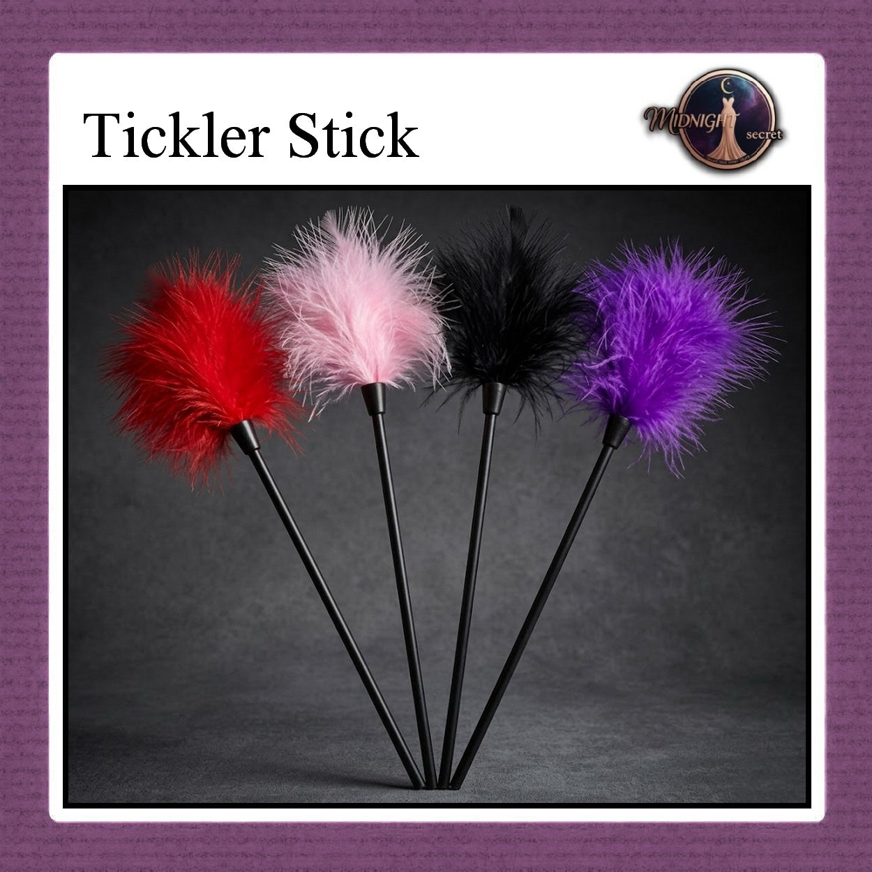 Midnight Tickler Stick - Soft Fur Stick - Aksesoris BDSM