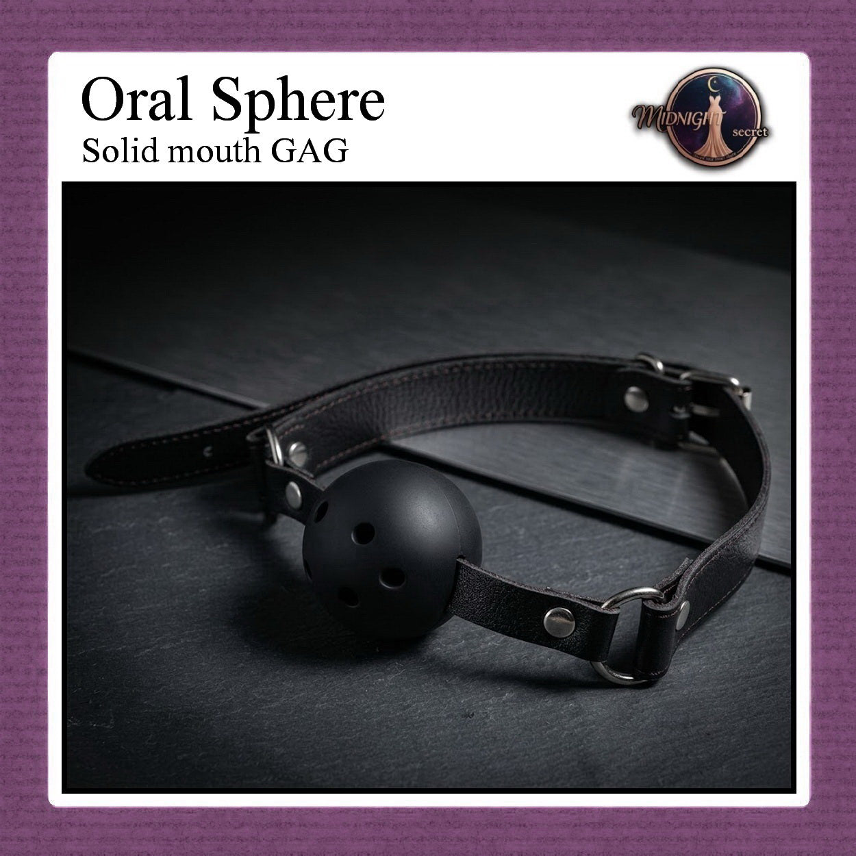 Midnight Mouth GAG - Oral Sphere Solid Ball ABS - Aksesoris BDSM