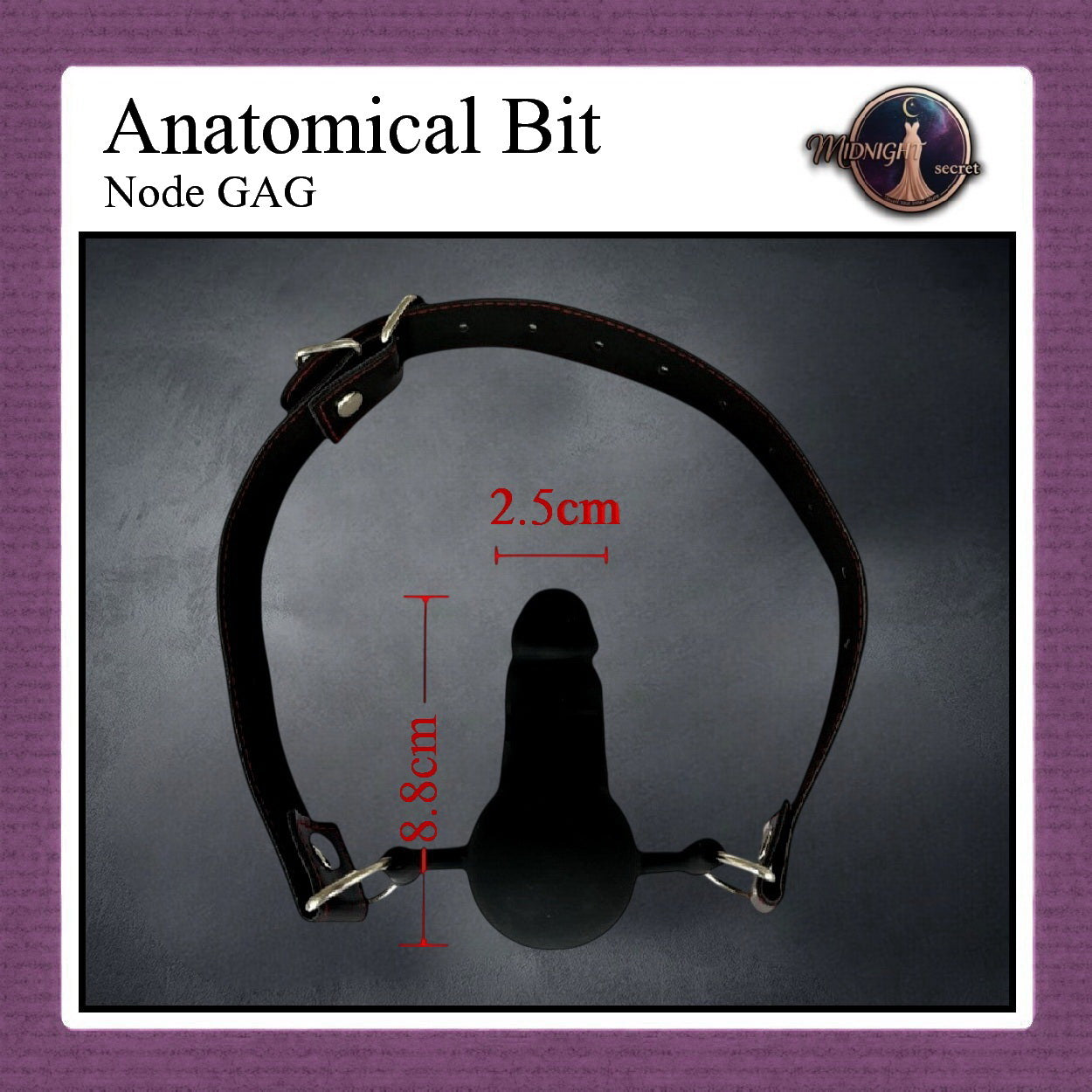 Midnight Mouth GAG - Anatomical Bit Node Gag - Aksesoris BDSM