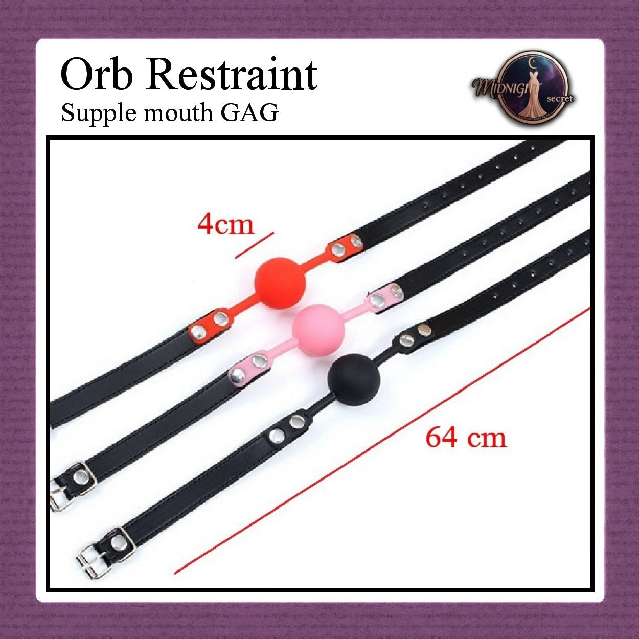 Midnight Mouth GAG - Supple Orb Restraint RBR - Aksesoris BDSM