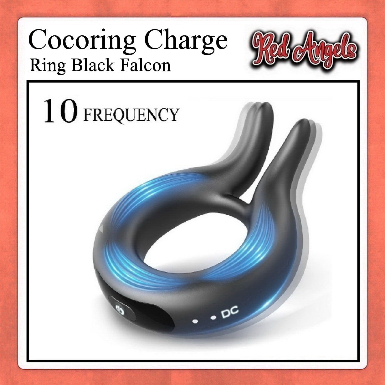 Red Angels Vibrator Pria Black Gear Cock Ring Falcon
