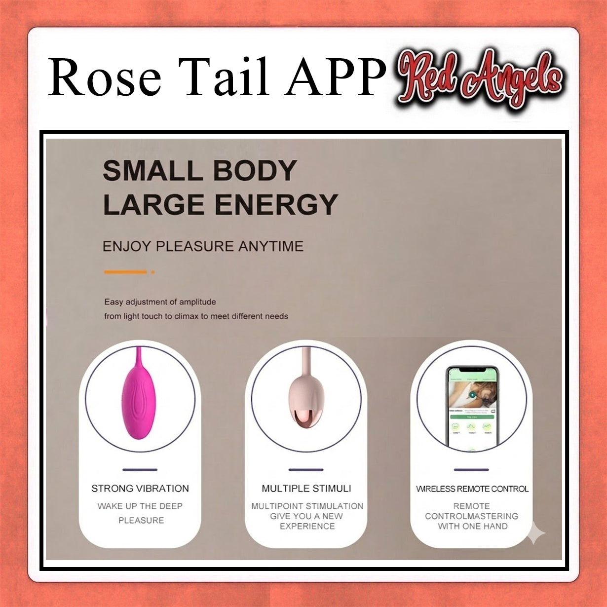 Red Angels Vibrator Alat Getar Wanita ROSE TAIL APP