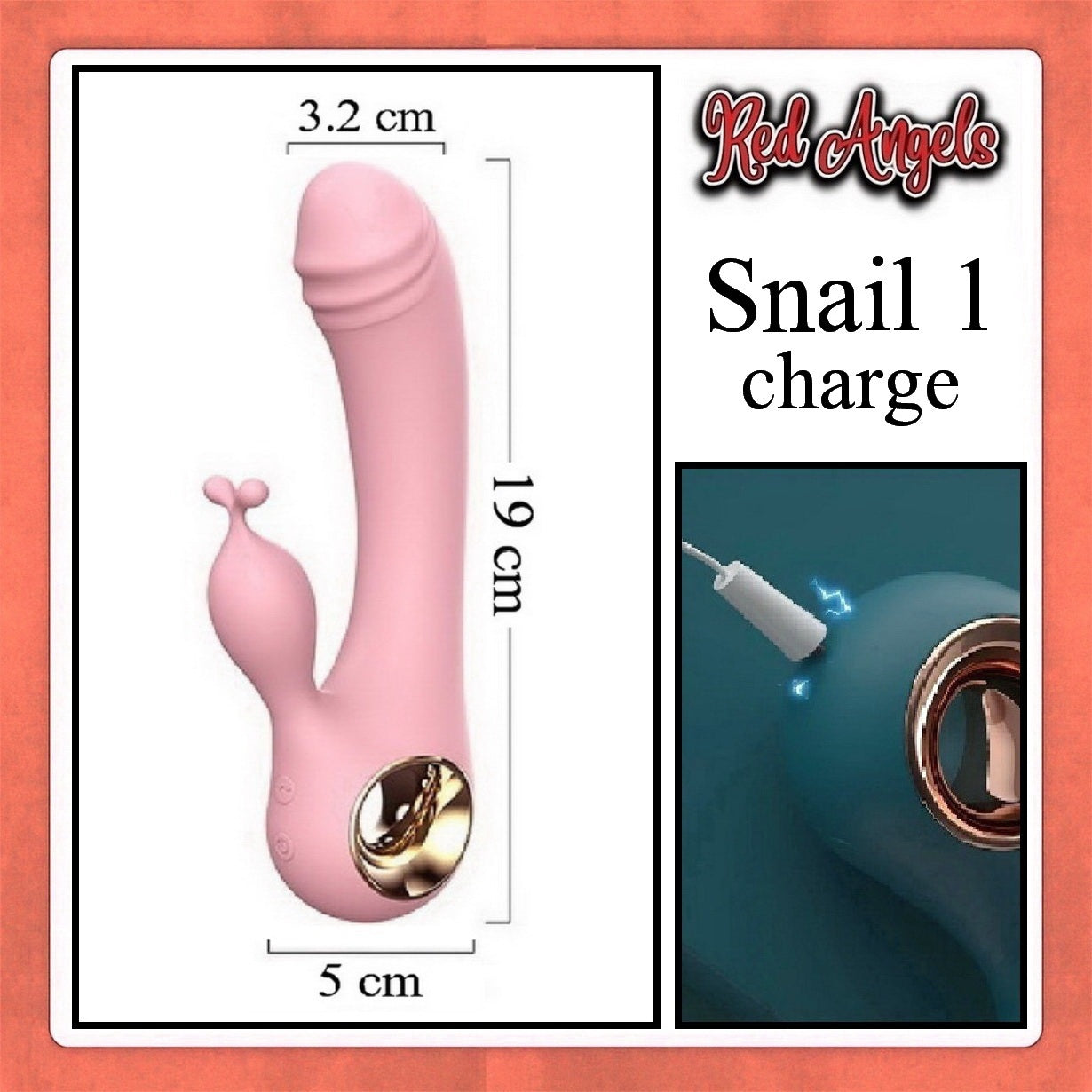 Red Angels Vibrator Lilo Snail 1 Charge