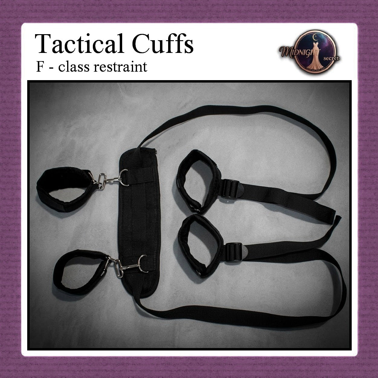 Midnight Tactical Cuffs - F class restraint - Aksesoris BDSM