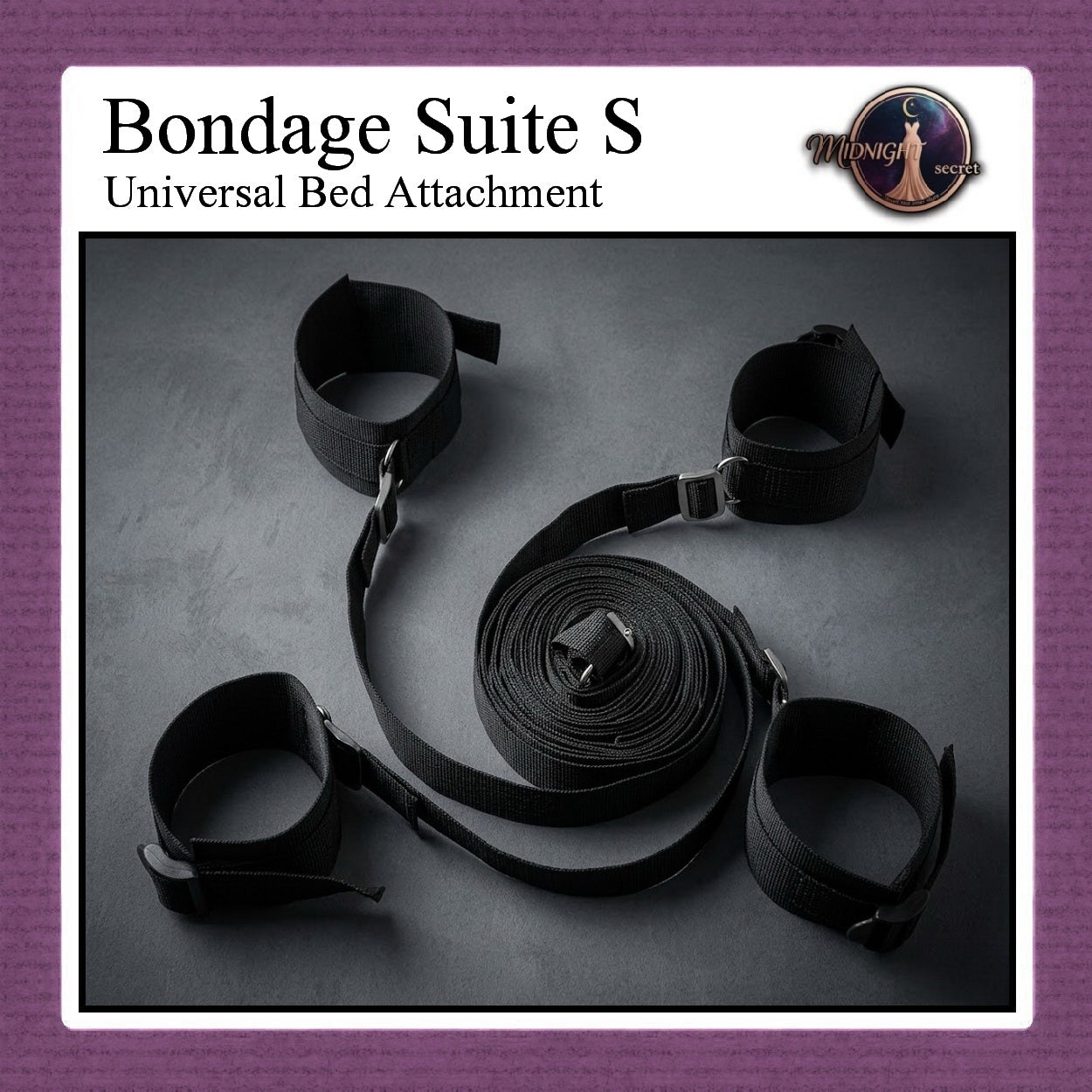 Midnight Bondage Suit - Universal Bed Attachment - Ranjang S - Aksesoris BDSM
