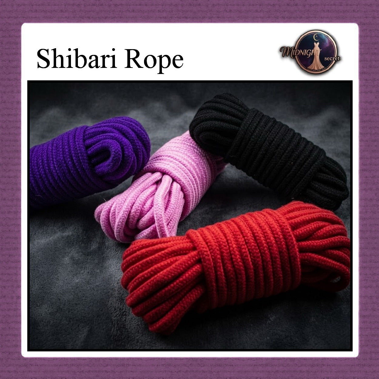 Midnight Shibari Rope - Tali 10 Meter - Lembut & Kuat - Aksesoris BDSM