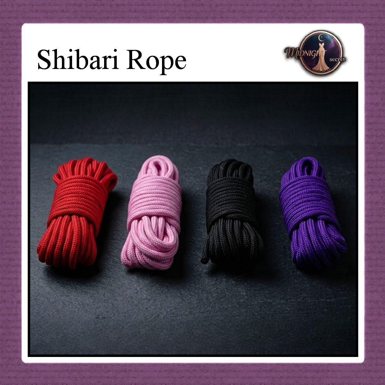 Midnight Shibari Rope - Tali 5 Meter - Lembut & Kuat - Aksesoris BDSM