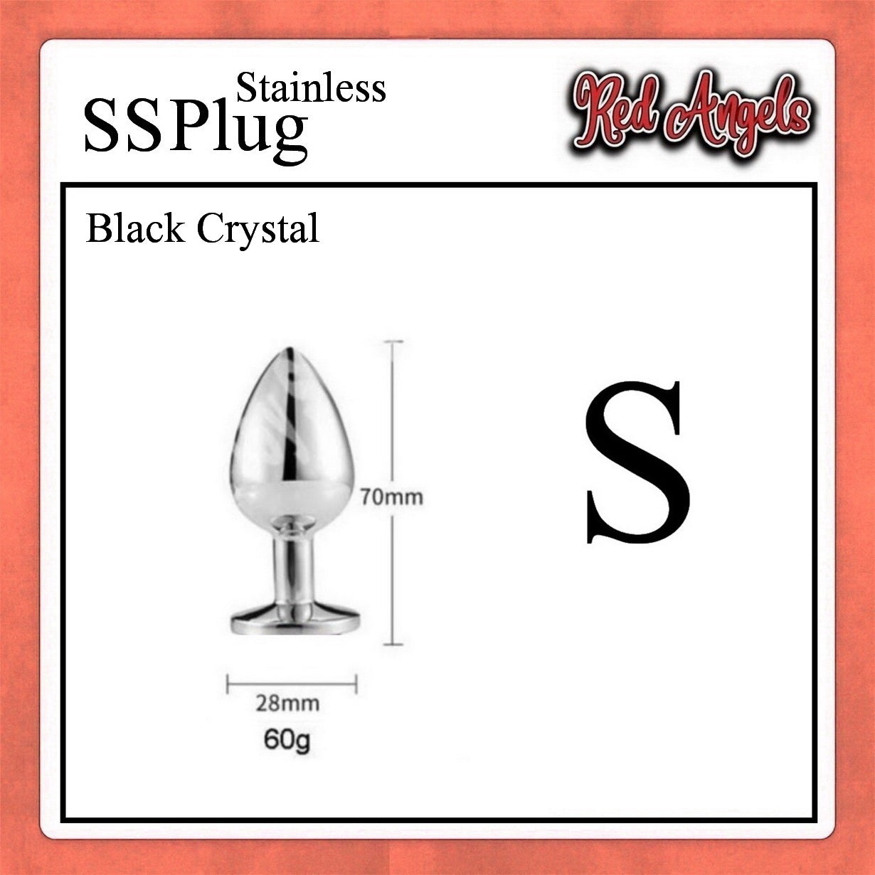 Red Angels Plug Anal Stainless Steell Ukuran M S L