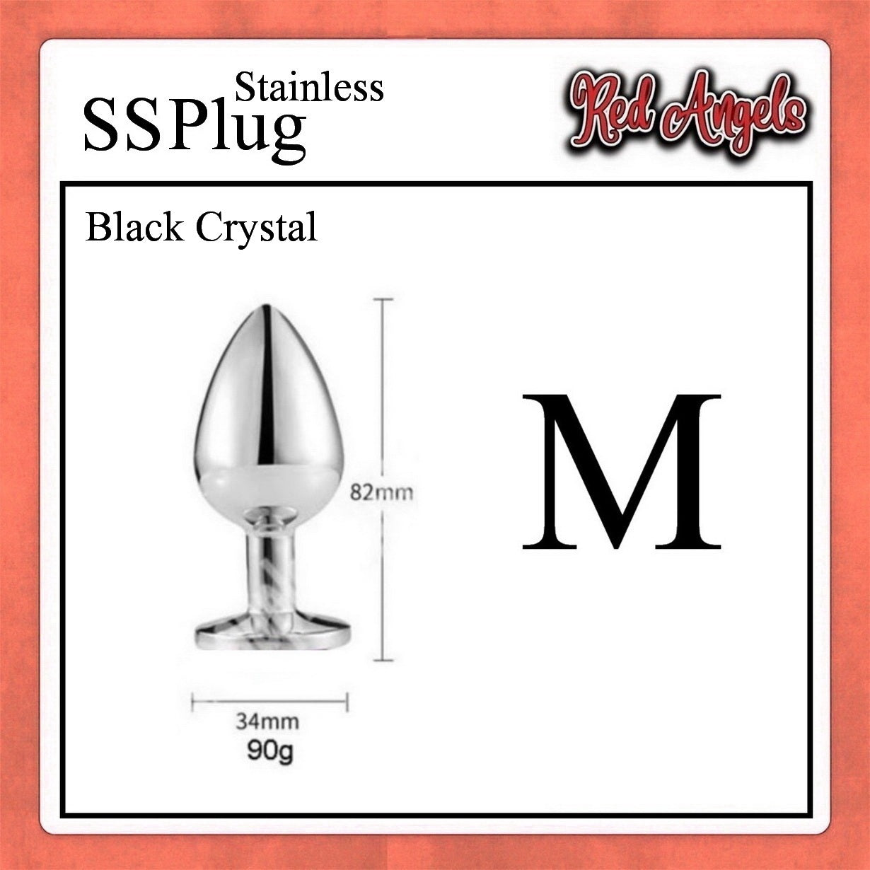 Red Angels Plug Anal Stainless Steell Ukuran M S L