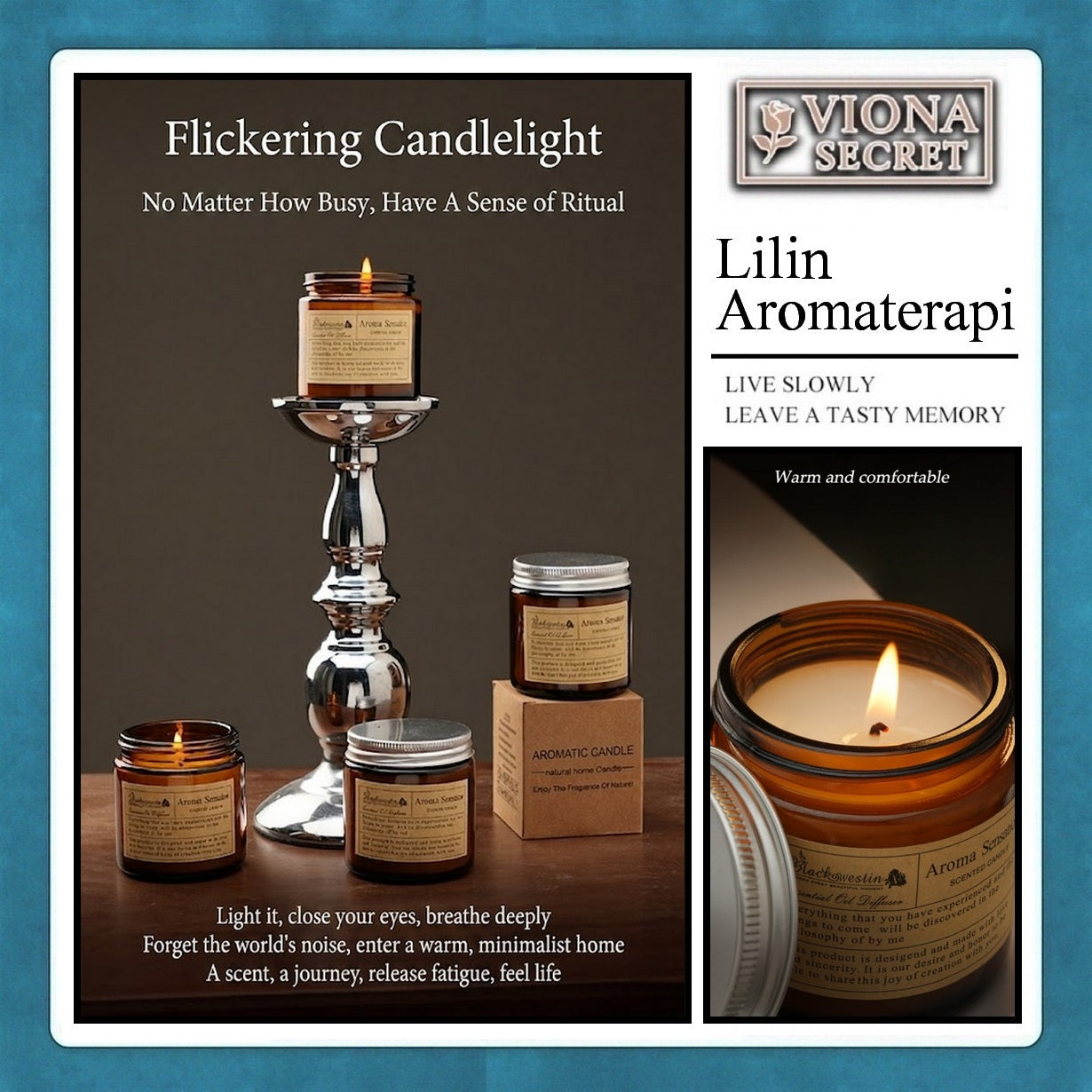 Lilin Aromaterapi Scented Candle Romantis , Wax 100gr / Pewangi Ruangan Aroma Relaksasi