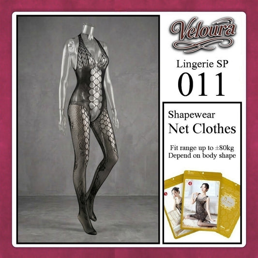 Veloura Bodysuit Spandek Sexy Lingerie Baju Shapewear Net Clothes - SP 011