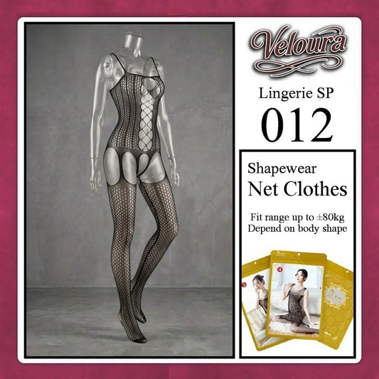 Veloura Bodysuit Spandek Sexy Lingerie Baju Shapewear Net Clothes - SP 012