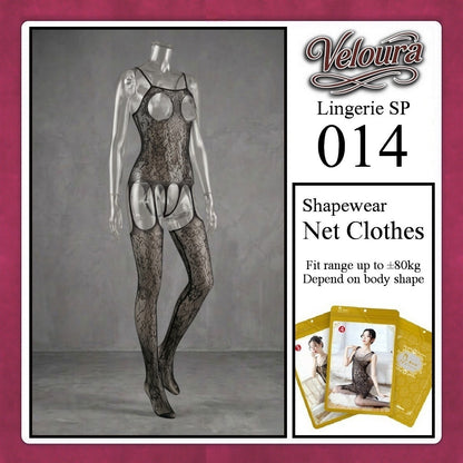 Veloura Bodysuit Spandek Sexy Lingerie Baju Shapewear Net Clothes - SP 014