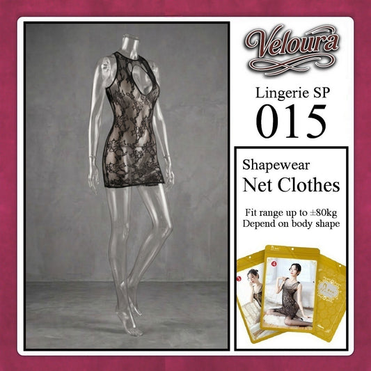Veloura Bodysuit Spandek Sexy Lingerie Baju Shapewear Net Clothes - SP 015