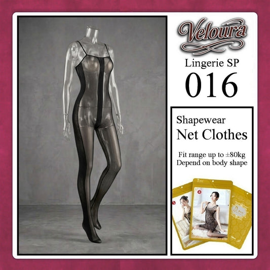 Veloura Bodysuit Spandek Sexy Lingerie Baju Shapewear Net Clothes - SP 016