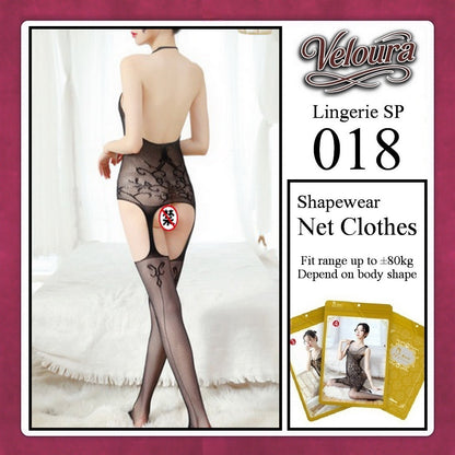 Veloura Bodysuit Spandek Sexy Lingerie Baju Shapewear Net Clothes - SP 018