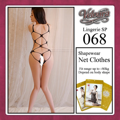 Veloura Bodysuit Spandek Sexy Lingerie Baju Shapewear Net Clothes - SP 068