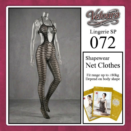 Veloura Bodysuit Spandek Sexy Lingerie Baju Shapewear Net Clothes - SP 072