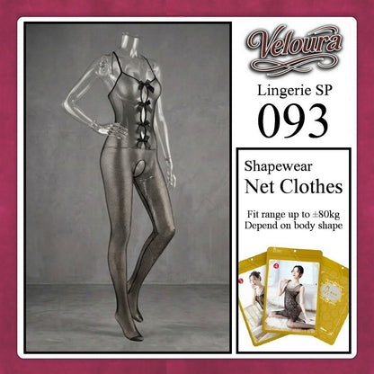 Veloura Bodysuit Spandek Sexy Lingerie Baju Shapewear Net Clothes - SP 093