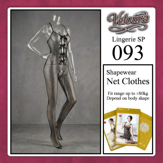 Veloura Bodysuit Spandek Sexy Lingerie Baju Shapewear Net Clothes - SP 093