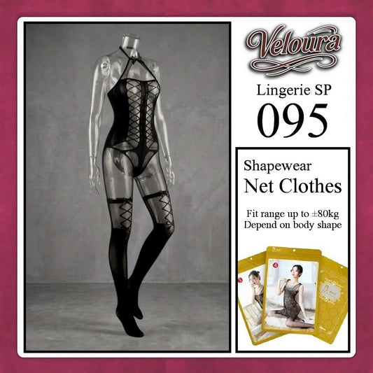 Veloura Bodysuit Spandek Sexy Lingerie Baju Shapewear Net Clothes - SP 095
