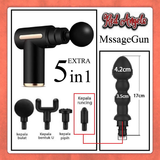 Red Angels Vibrator Massage Gun Extra Big Silikon Stick