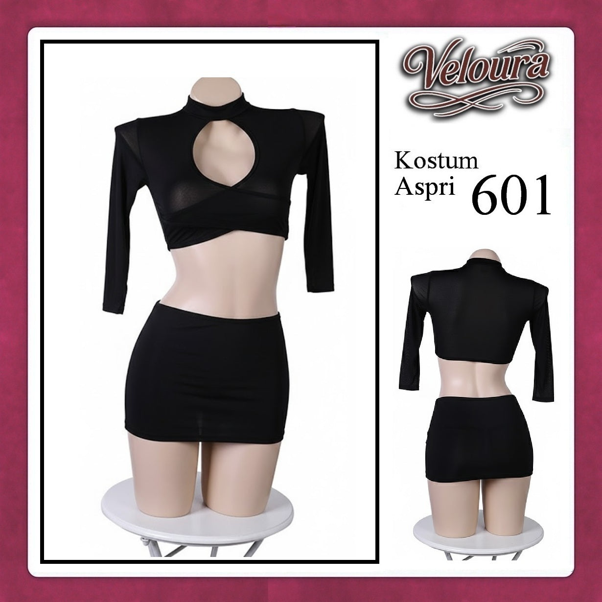 Veloura Pakaian Sexy Lingerie Wanita dan Cosplay Seksi Asisten Pribadi 601