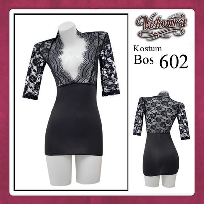 Veloura Boss Lady Cosplay Set - Lingerie Kostum Atasan Crop & Rok Mini Seksi 602