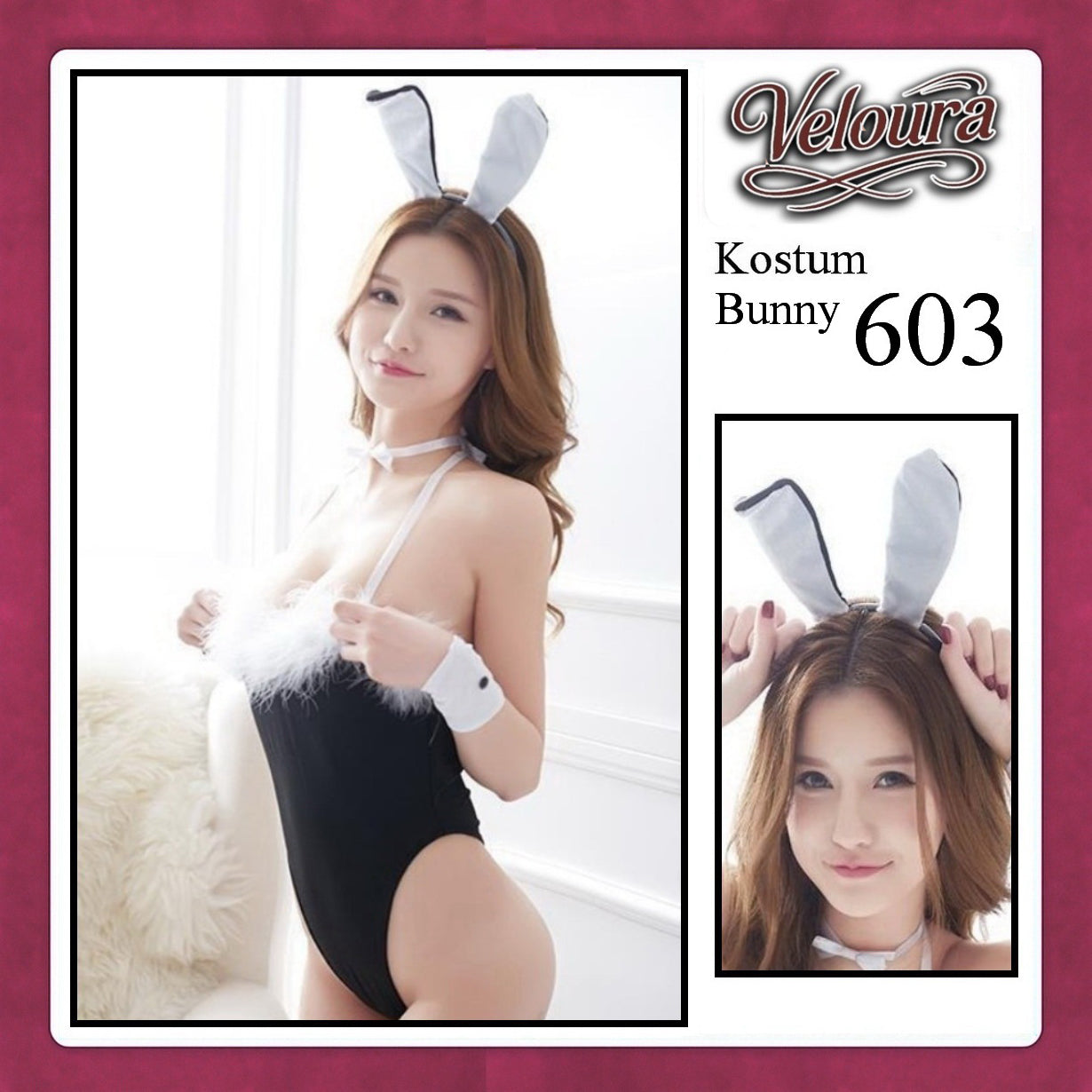 Veloura Rabbit Cosplay Set - Lingerie Kostum Kelinci Seksi Playful Bunny Girl 603
