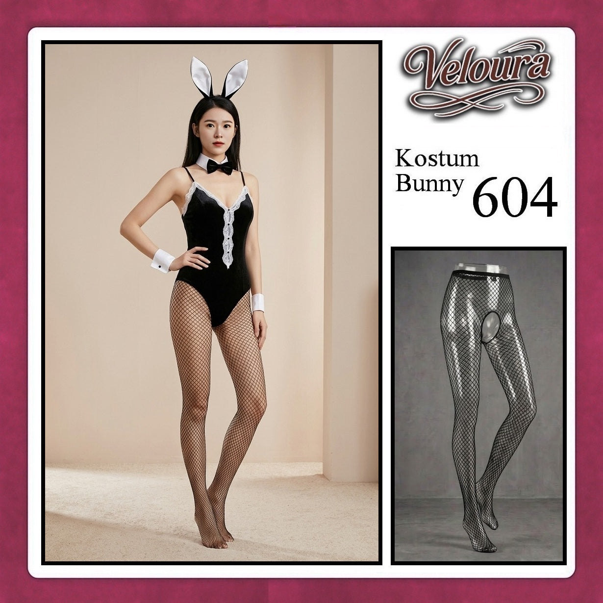 Veloura Nurse Cosplay Set - Lingerie Kostum Suster Perawat Seksi Playful Medical 604
