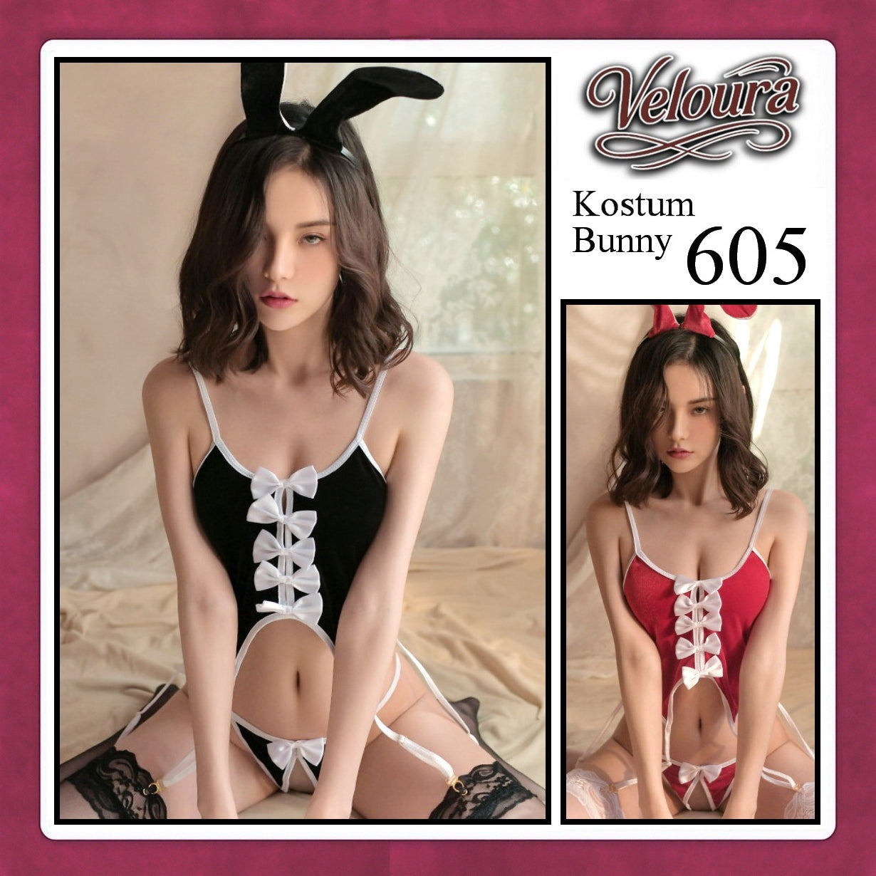 Veloura Rabbit Cosplay Set - Lingerie Kostum Polwan Seksi Playful Bunny 605