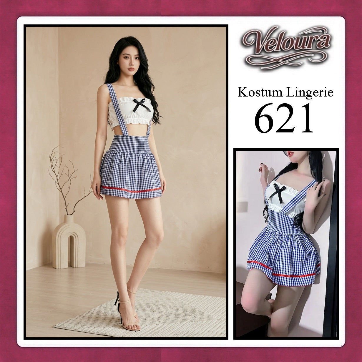 Veloura Sexy Lingerie Pakaian Cosplay Kostum Tema - 621