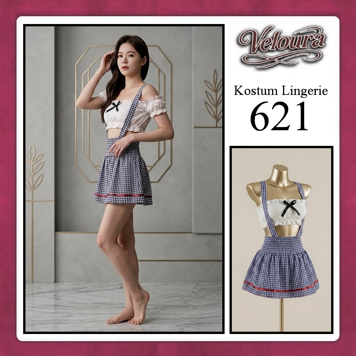 Veloura Sexy Lingerie Pakaian Cosplay Kostum Tema - 621