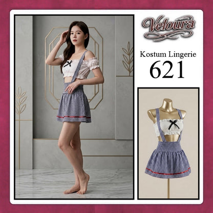 Veloura Sexy Lingerie Pakaian Cosplay Kostum Tema - 621