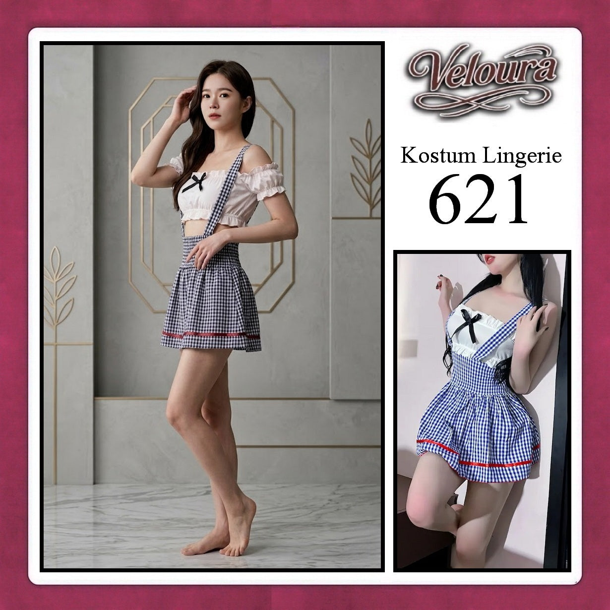 Veloura Sexy Lingerie Pakaian Cosplay Kostum Tema - 621