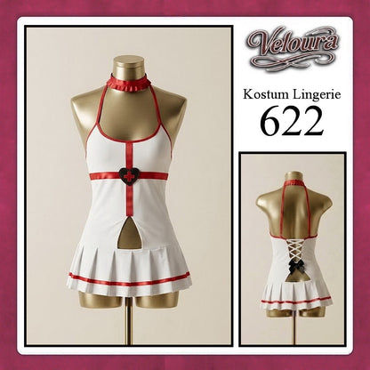 Veloura Sexy Lingerie Pakaian Cosplay Kostum Tema Doctor - 622