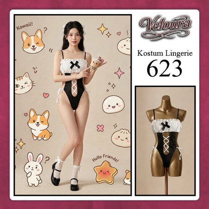 Veloura Sexy Lingerie Pakaian Cosplay Kostum Tema - 623