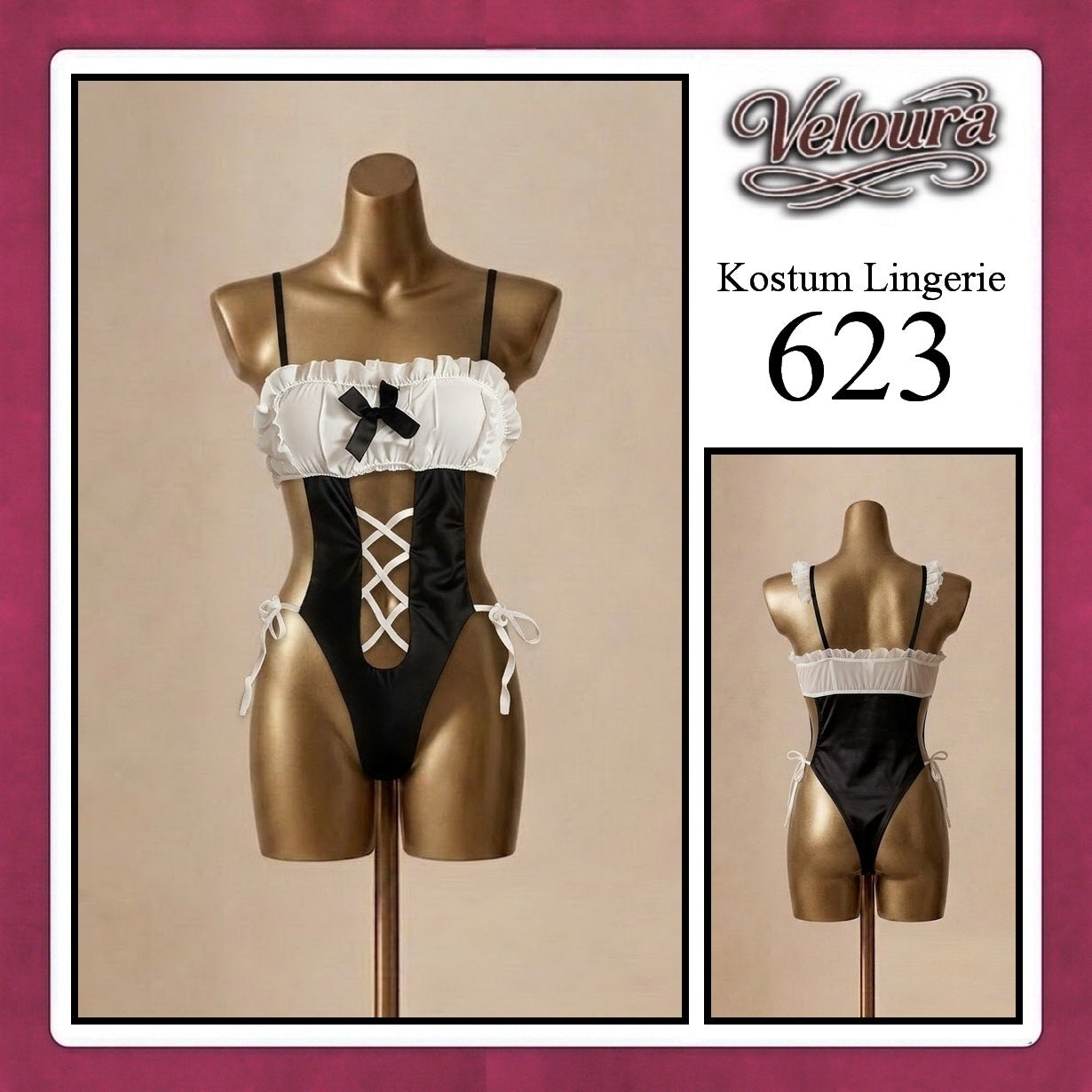 Veloura Sexy Lingerie Pakaian Cosplay Kostum Tema - 623