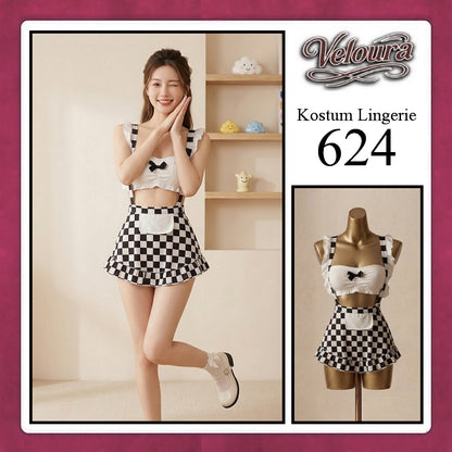 Veloura Sexy Lingerie Pakaian Cosplay Kostum Tema - 624
