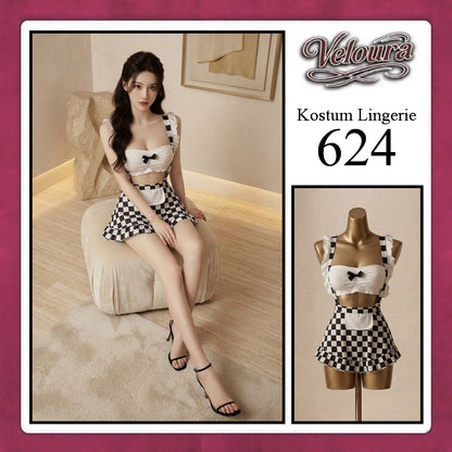 Veloura Sexy Lingerie Pakaian Cosplay Kostum Tema - 624