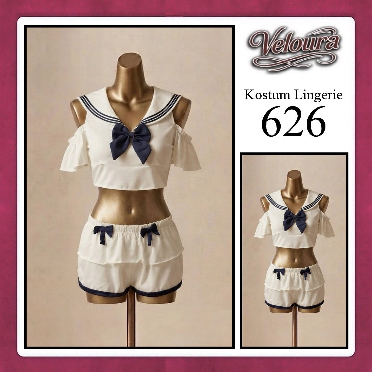 Veloura Sexy Lingerie Pakaian Cosplay Kostum Tema - 626