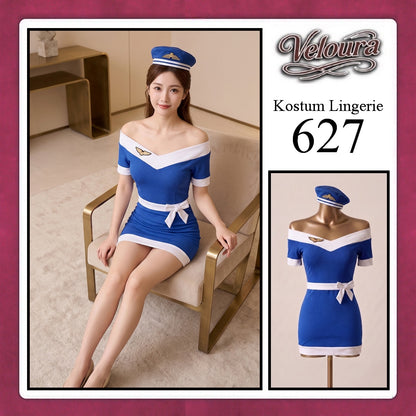 Veloura Sexy Lingerie Pakaian Cosplay Kostum Tema - 627