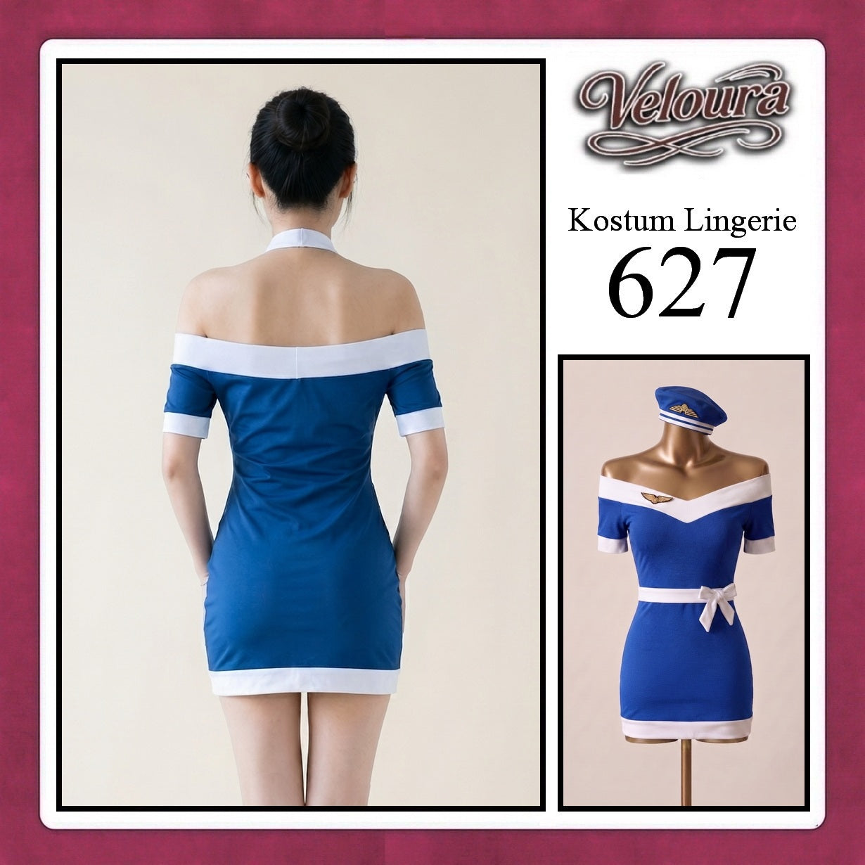 Veloura Sexy Lingerie Pakaian Cosplay Kostum Tema - 627