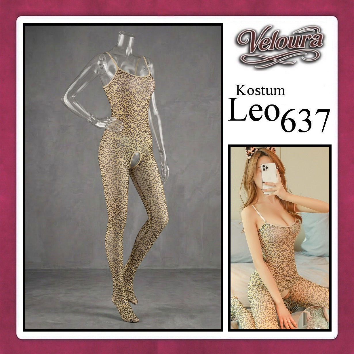 Veloura Pakaian Sexy Lingerie Wanita dan Cosplay Seksi - 637