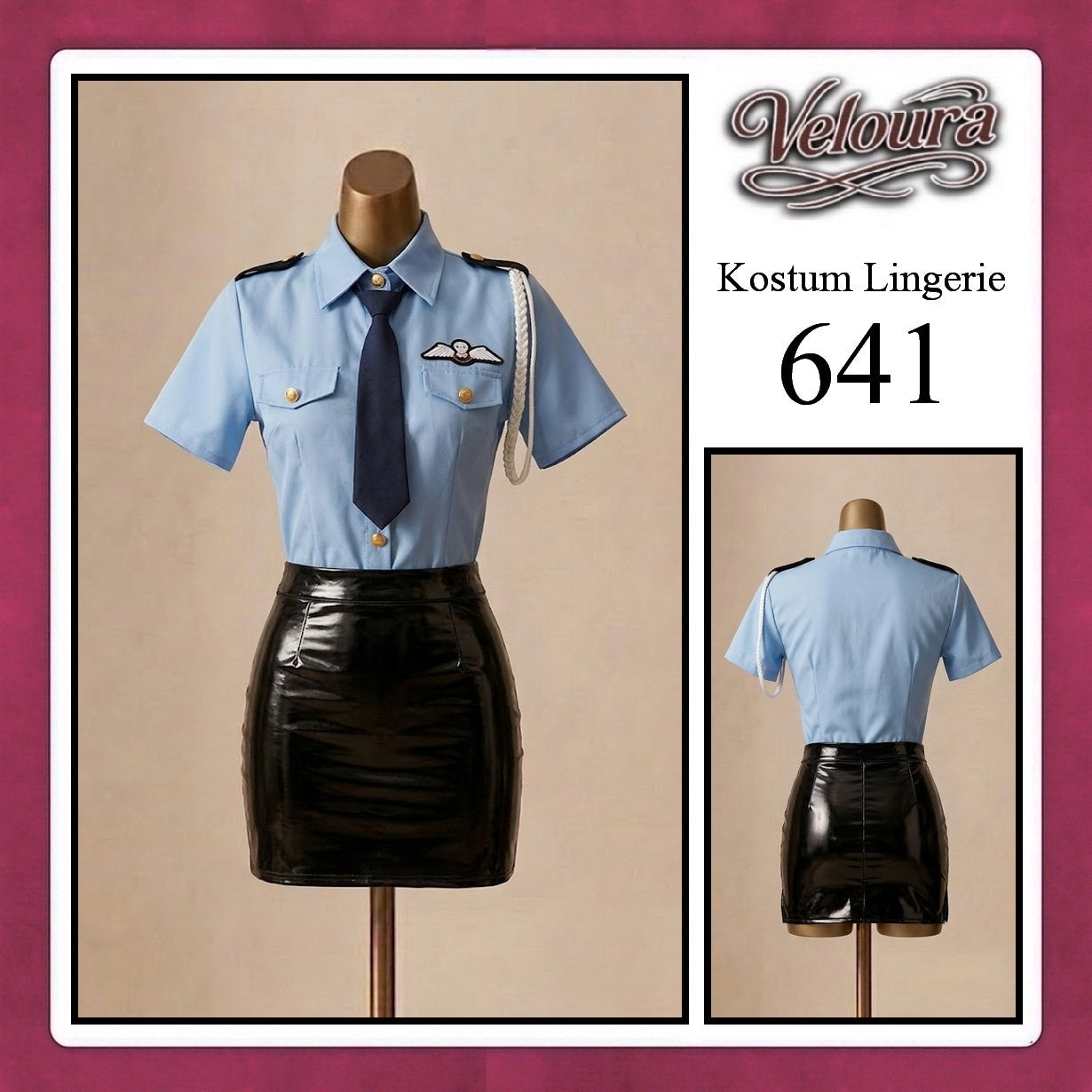 Veloura Sexy Lingerie Pakaian Cosplay Kostum Tema - 641