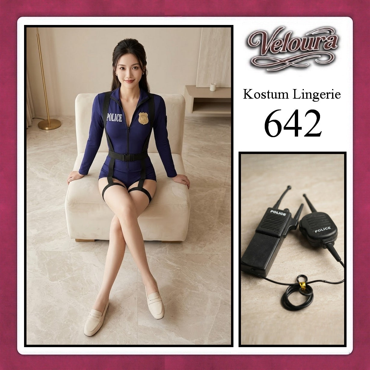 Veloura Sexy Lingerie Pakaian Cosplay Kostum Tema - 642